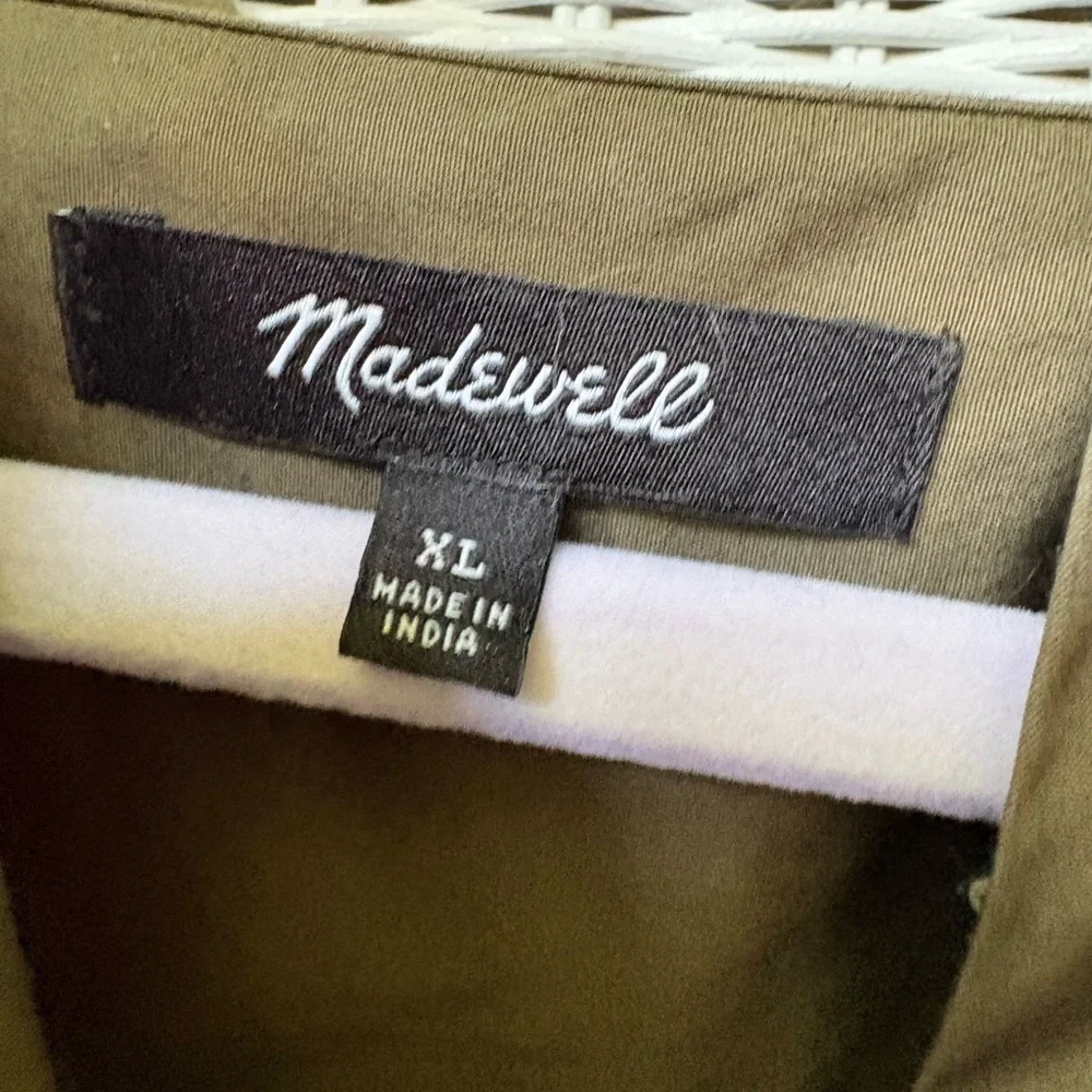 Madewell Olive Green Button-Down Shirt - Picture 3 of 3
